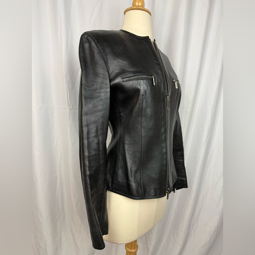 Tom Ford for Gucci Black Leather Jacket Sz 40 - Picture 3 of 6